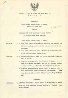 Nomor 256 Tahun 1988 Tentang Pemberian Ijin Untuk Mendirikan Tambahan Bangunan di Belakang Bedak ...