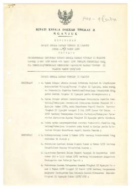 Nomor 167 Tahun 1988 Tentang Penyempurnaan Keputusan Kepala Daerah Tingkat II Nganjuk Tanggal 9 M...