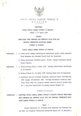 NOMOR 078 TAHUN 1986 TENTANG PENUNJUKAN TEAM PENGAWAS DAN PEMUNGUT PAJAK BUMI DAN BANGUNAN PEMERI...