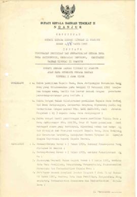Nomor 158 Tahun 1989 Tentang Pengesahan Pemilihan dan Pengangkatan Kepala Desa Desa Jatipunggur, ...