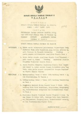 Nomor 221 Tahun 1988 Tentang Pengesahan Daftar Susunan Panitia Pengawas Pemilihan Kepala Desa Di ...