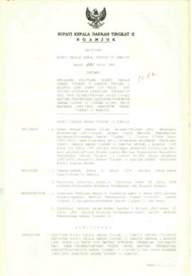 Nomor 321 Tahun 1989 Tentang Perubahan Keputusan Bupati Kepala Daerah Tingkat II Nganjuk Tanggal ...
