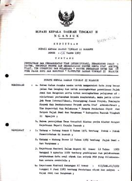 Nomor 274 Tahun 1989 Tentang Penunjukan Dan Pengangkatan Team Intensifikasi, Penanggung Jawab Pro...