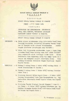 Nomor 302 Tahun 1989 Tentang Penunjukan Dan Pengangkatan Sekretaris Desa, Desa Perning, Kecaatan ...