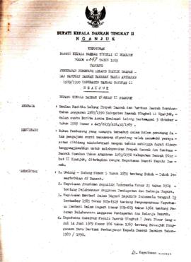 Nomor 247 Tahun 1989 Tentang Penetapan Pemenang Lelang Proyek Daerah Dan Bantuan Daerah Bawahan T...