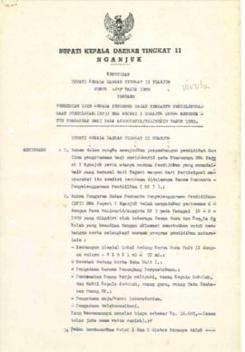 Nomor 319 Tahun 1989 Tentang Pemberian Ijin Kepada Pengurus Badan Pembantu Penyelenggaraan Pendid...