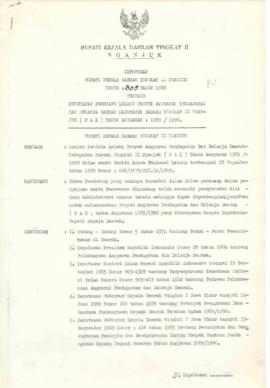 Nomor 305 Tahun 1989 Tentang Penetapan Pemenang Lelang Proyek Anggaran Pendapatan Dan Belanja Dae...