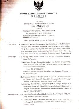 Nomor 182 Tahun 1989 Tentang Penetapan Tarip Angkutan Tebu Dengan Truck dan Tebang Tebu Tahun Gil...