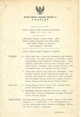 Nomor 055 Tahun 1988 Tentang Penunjukan Panitia Proyek Pembangunan Kantor Kecamatan Wilangan Kabu...