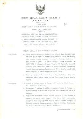 Nomor 117 Tahun 1988 Tentang Penunjukan Pimpinan Bagian Proyek/Petugas Lapangan Proyek Inpres Ban...