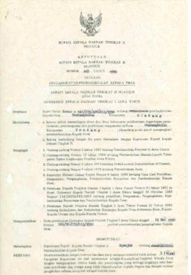 Nomor 145 Tahun 1990 Tentang Pengangkatan/Pemberhentian Kepala Desa Gondangkulon Kecamatan Gondang