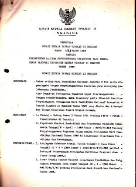 Nomor 123 Tahun 1989 Tentang Pembentukan Panitia Penyelenggara Peringatan Hari Pendidikan Nasiona...