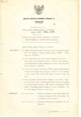 Nomor 167 Tahun 1989 Tentang Pengesahan Proyek Bantuan Pembangunan Kabupaten Daerah Tingkat II Ng...