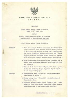 NOMOR 116 TAHUN 1986 TENTANG ALOKASI BANTUAN PEMBANGUNAN DESA DI KABUPATEN DAERAH TINGKAT II NGAN...