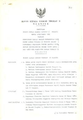 Nomor 092 Tahun 1988 Tentang Penunjukan Kepala Bagian Pembangunan Kabupaten Daerah Tingkat II Nga...
