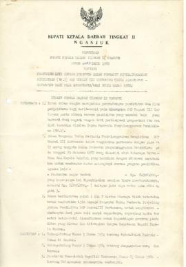 Nomor 023 Tahun 1988 Tentang Pemberian Ijin Kepada Pengurus (BP .3) SMP Negeri III Kertosono Untu...