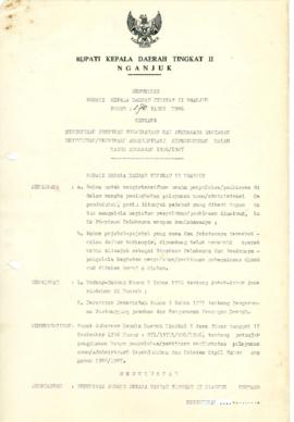 NOMOR 170 TAHUN 1986 TENTANG PENUNJUKAN PIMPINAN PELAKSANAAN DAN BENDAHARA KEGIATAN PENYULUHAN/PE...