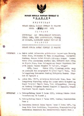 Nomor 222 Tahun 1989 Tentang Penunjukan dan Pengangkatan Penjabat Kepala Desa, Desa Balonggebang,...
