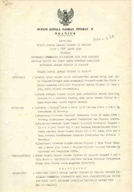 Nomor 194 Tahun 1988 Tentang Ketetapan Pemberian Honorarium Bagi Para Pejabat/Petugas Proyek Non ...
