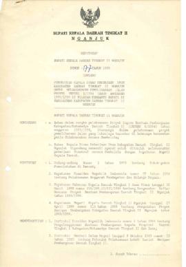 Nomor 177 Tahun 1989 Tentang Penunjukan Kepala Dinas Pekerjaan Umum Kabupaten Daerah Tingkat II N...