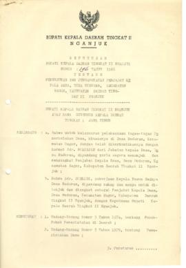 NOMOR 196 TAHUN 1986 TENTANG PENUNJUKAN DAN PENGANGKATAN PEJABAT KEPALA DESA, DESA BUDURAN, KECAM...