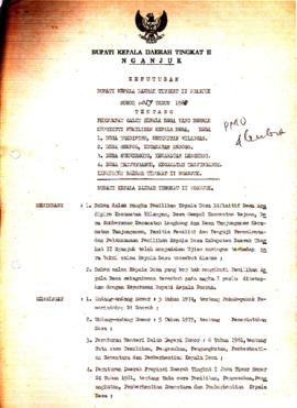 Nomor 059 Tahun 1989 Tentang Penetapan Calon Kepala Desa Yang Berhak Mengikuti Pemilihan Kepala D...
