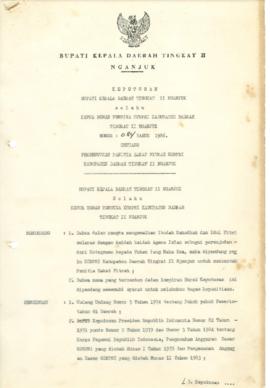 NOMOR 084 TAHUN 1986 TENTANG PEMBENTUKAN PANITIA ZAKAT FITRAH KORPRI KABUPATEN DAERAH TINGKAT II ...