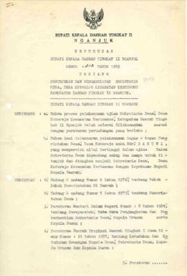 Nomor 312 Tahun 1989 Tentang Penunjukan Dan Pengangkatan Sekretaris Desa, Desa Kutorejo Kecamatan...