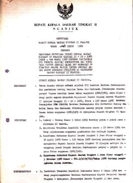 Nomor 041 Tahun 1989 Tentang Perubahan Keputusan Bupati Kepala Daerah Tingkat II Nganjuk Tanggal ...