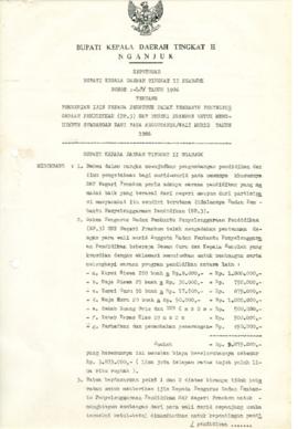 NOMOR 221 TAHUN 1986 TENTANG PEMBERIAN IJIN KEPADA PEMBANTU PENYELENGGARAAN PENDIDIKAN (BP.3) SMP...