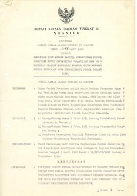 NOMOR 089 TAHUN 1986 TENTANG PEMBERIAN IJIN KEPADA PENITIA PEMBANGUNAN PONDOK PESANTREN PUTRI IRS...