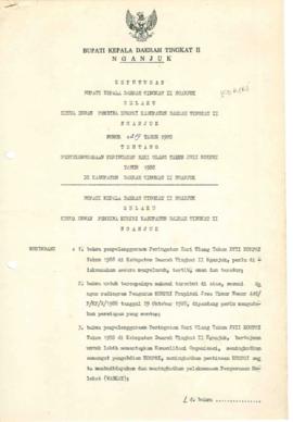 Nomor 219 Tahun 1988 Tentang Penyelenggaan Peringatan Hari Ulang Tahun XVII Korpri Tahun 1988 Di ...
