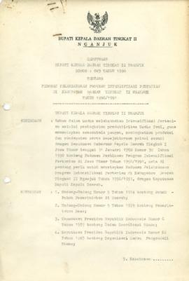 Nomor 083 Tahun 1990 Tentang Pedoman Pelaksanaan Program Intensifikasi Pertanian Di Kabupaten Dae...