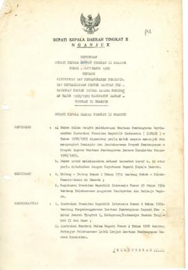 Nomor 083 Tahun 1988 Tentang Penunjukan dan Pengangkatan Pemimpin dan Bendaharawan Proyek Bantuan...