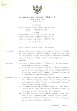 NOMOR 149 TAHUN 1986 TENTANG PENUNJUKAN PEMBINA DAN PENGAWAS PROYEK PENGHIJAUAN TAHUN 1986/1987 D...