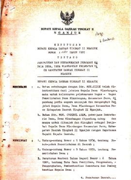 Nomor 080 Tahun 1989 Tentang Penunjukan dan Pengangkatan Penjabat Kepala Desa, Desa Mlandangan Ke...