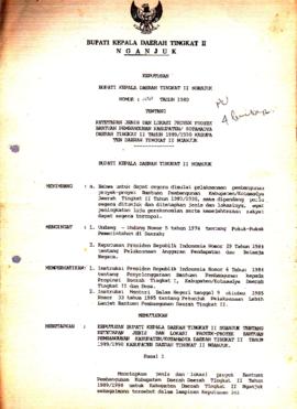 Nomor 100 Tahun 1989 Tentang Ketetapan Jenis dan Lokasi Proyek-Proyek Bantuan Pembangunan Kabupat...