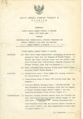 NOMOR 164 TAHUN 1986 TENTANG PENUNJUKAN TEAM INTENSIFIKASI, PENGAWAS PENAGIHAN DAN PETUGAS PEMUNG...