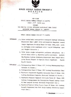 Nomor 238 Tahun 1989 Tentang Tim Pembina Lembaga Ketahanan Masyarakat Desa (LKMD) Kabupaten Daera...