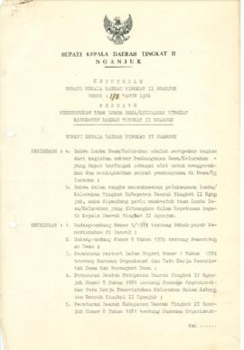 NOMOR 175 TAHUN 1986 TENTANG PEMBENTUKAN TEAM LOMBA DESA/KELURAHAN TINGKAT KABUPATEN DAERAH TINGK...