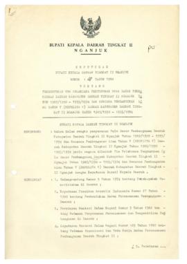 Nomer 111 Tahun 1988 Tentang Pembentukan Tim Pelaksana Penyusunan Pola Dasar Pembangunan Daerah K...