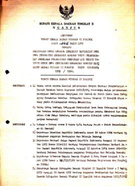 Nomor 242 Tahun 1989 Tentang Penunjukan Ketua Lembaga Ketahanan Masyarakat Desa Desa Kebonagung K...