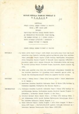 Nomor 123 Tahun 1988 Tentang Penunjukan Panitia Lelang Proyek Bantuan Pembangunan Penunjangan Jal...