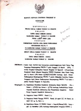 Nomor 068 Tahun 1989 Tentang Pembentukan Panitia Apel Besar Pembangunan Menyongsong Pelita V Di K...