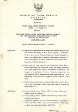 NOMOR 117 TINGKAT 1986 TENTANG PENUNJUKAN KEPALA URUSAN PEMBANGUNAN TINGKAT KECAMATAN YANG BERHAK...