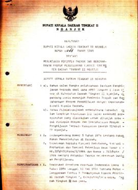 Nomor 044 Tahun 1989 Tentang Penunjukan Pemimpin Proyek dan Bendaharawan Proyek Penghijauan Terpa...