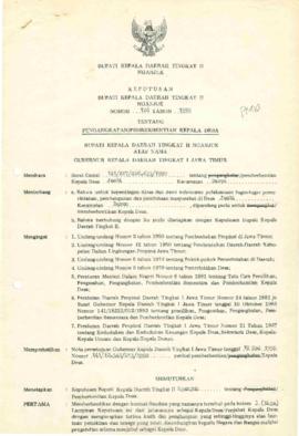 Nomor 126 Tahun 1990 Tentang Pengangkatan/Pemberhentian Kepala Desa Jambi Kecamatan Baron