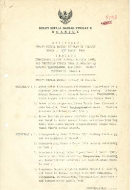 Nomor 159 Tahun 1988 Tentang Pengesahan Daftar Susunan Panitia Pengawas Pemilihan Kepala Desa Di ...