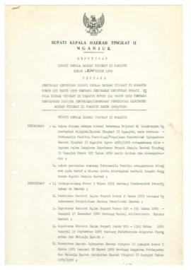 Nomor 270 Tahun 1989 Tentang Perubahan Keputusan Bupati Kepala Daerah Tingkat II Nganjuk Nomor 19...