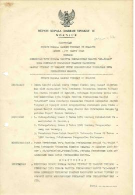Nomor 205 Tahun 1988 Tentang Pemberian Ijin Kepada Panitia Pembangunan Masjid "Al-Falah&quot...